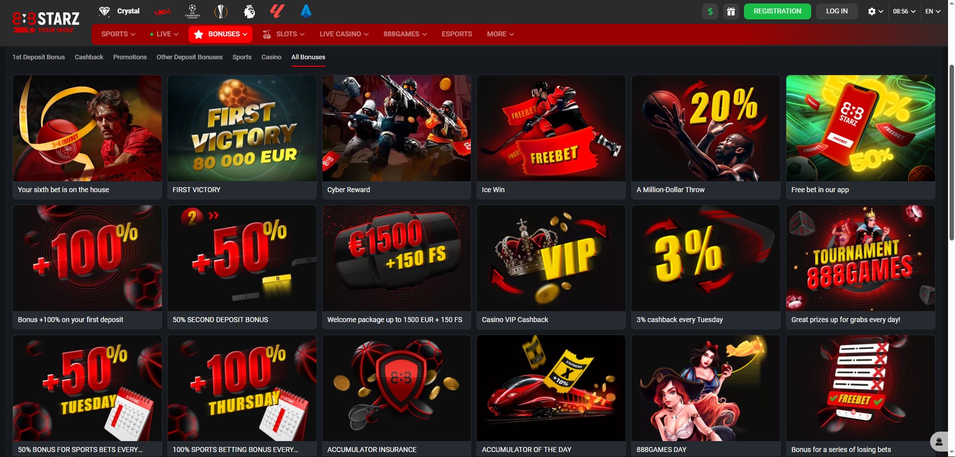 bonuses 888starz